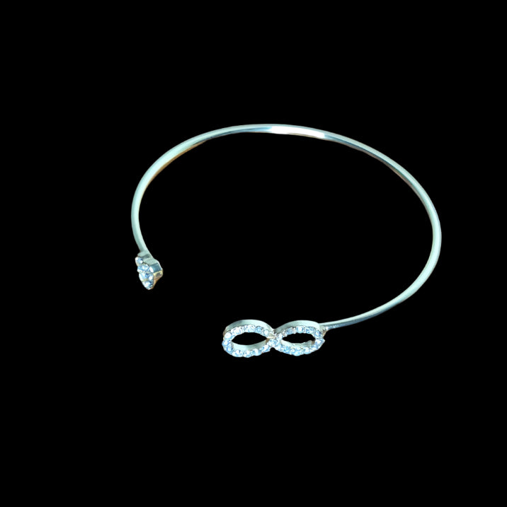 Infinity Sparkle Open Bangle