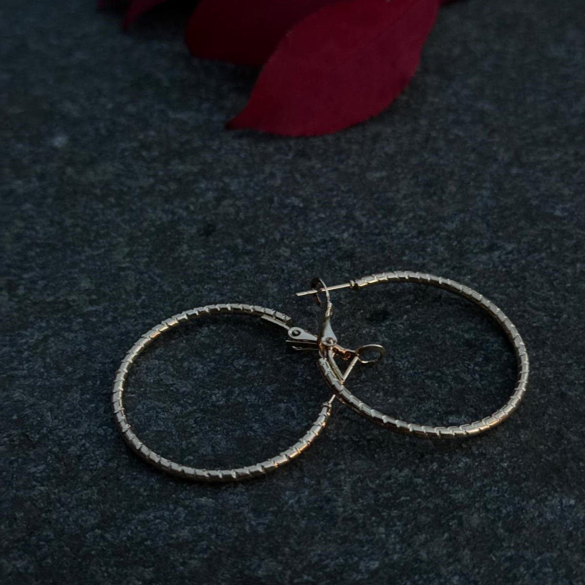 Textured Gold Hoops