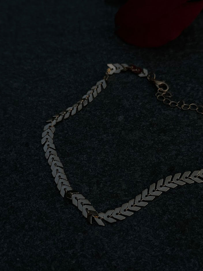 Chevron Silver Bracelet
