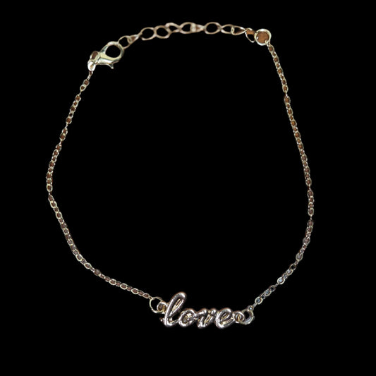 "Love" Script Bracelet
