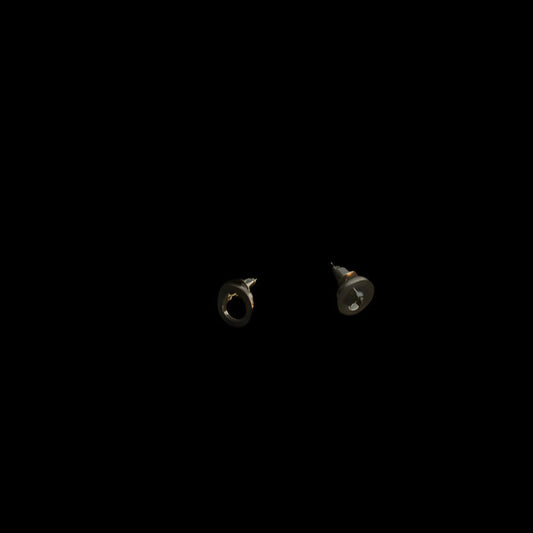 Open Circle Stud Earrings